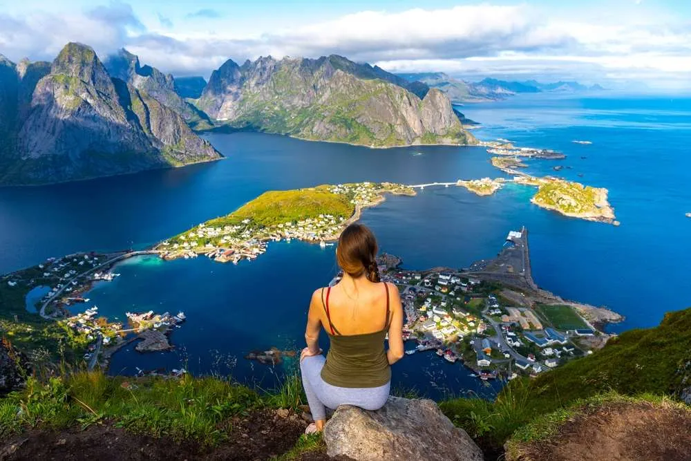 Reinebringen mountain in Norway