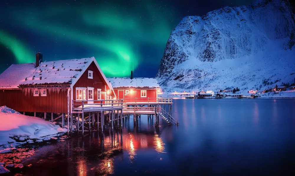Northern lights in Lofoten Islands