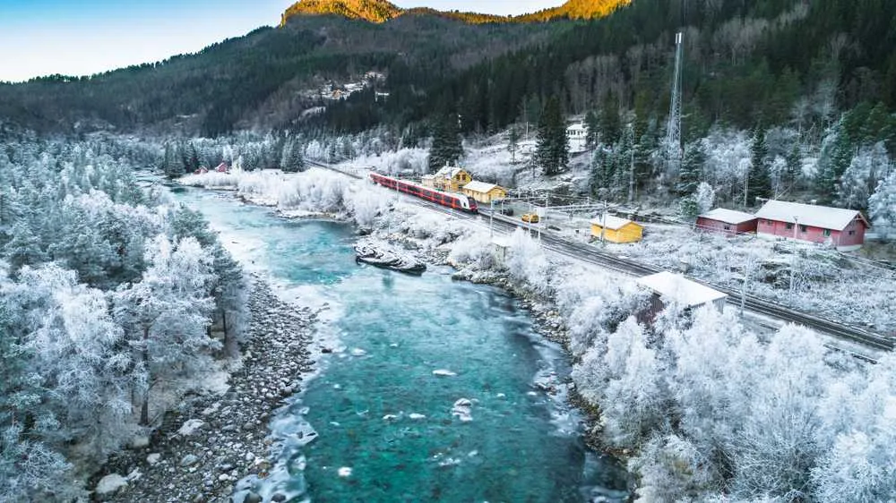 Bergen railway in Winter
