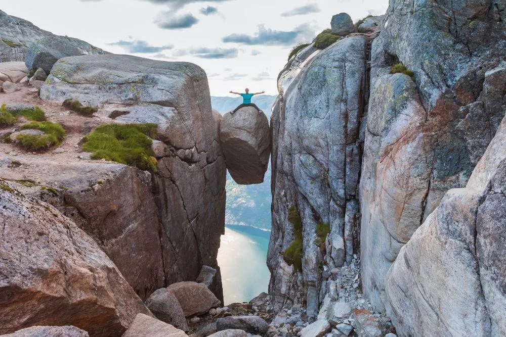 Kjeragbolten Rock Formation in Norway