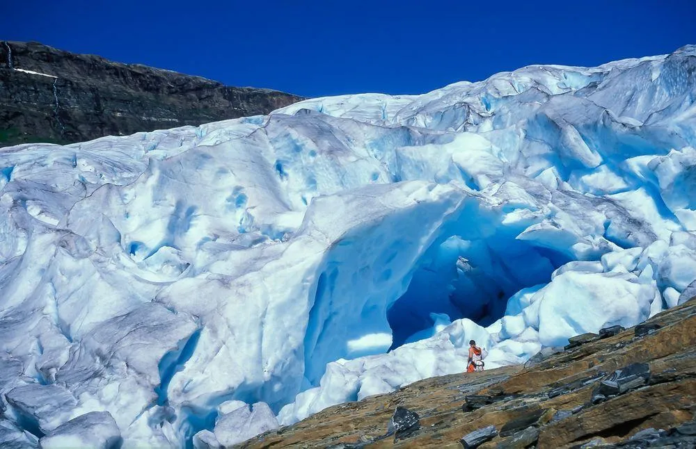 Glacier in Norway. Svartisen
