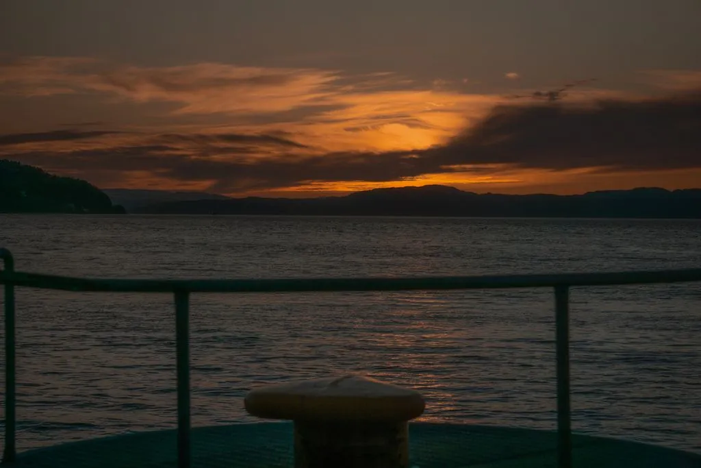 Sunset in Trondheimfjord
