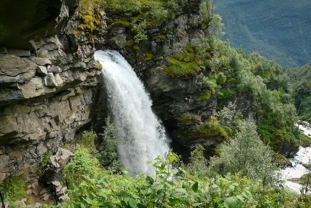 Norwegian Storseterfossen Waterfall 