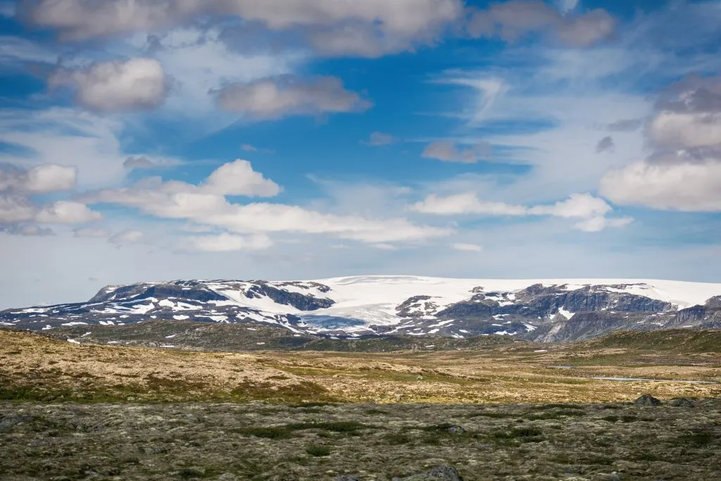 Views of Hardangerjokulen Glacier