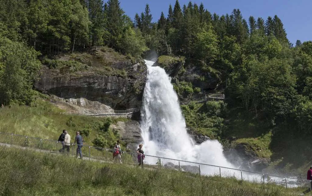 Visiting Steinsdalsfossen Waterfall in Norway