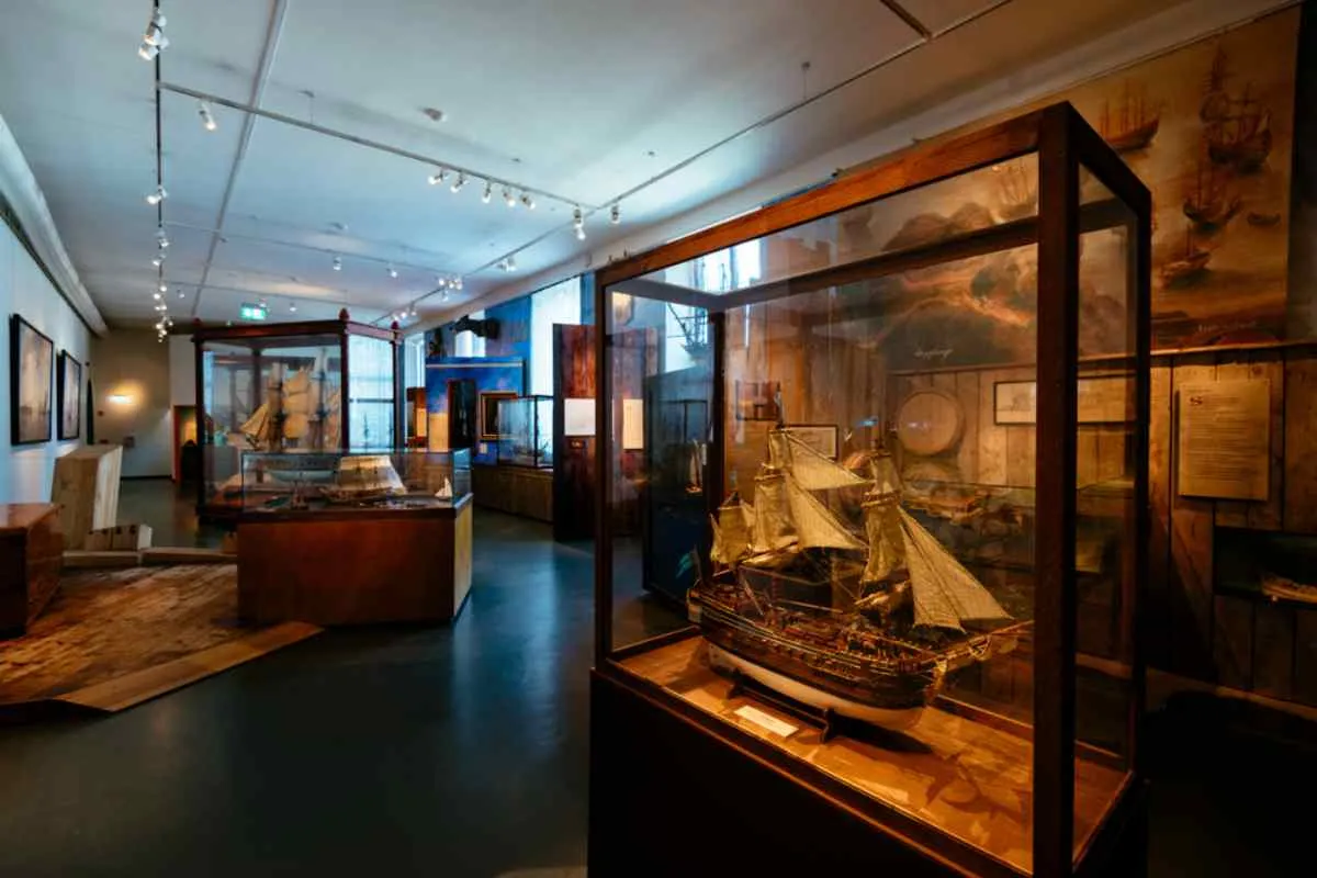 Exposition de maquettes de bateaux au Musée maritime de Göteborg