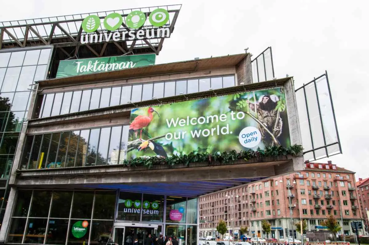 Entrée du centre scientifique Universeum à Göteborg