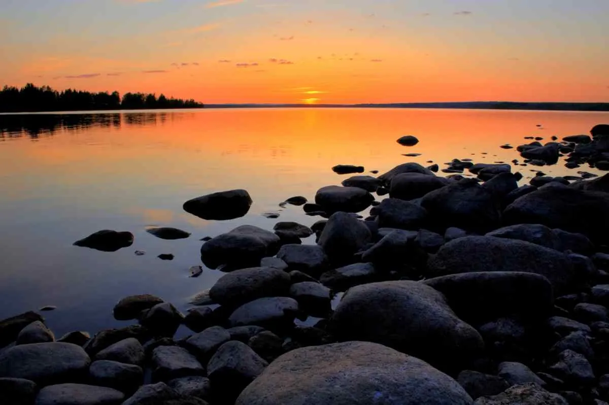 Le soleil de minuit en Suède