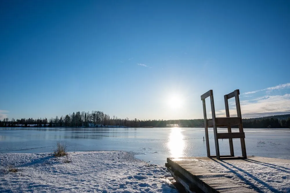 Lac gelé en Suède