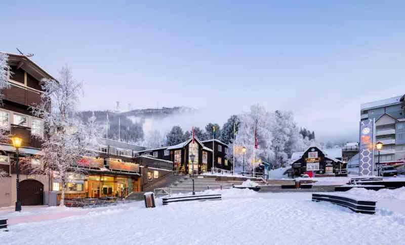 Città di montagna in Svezia