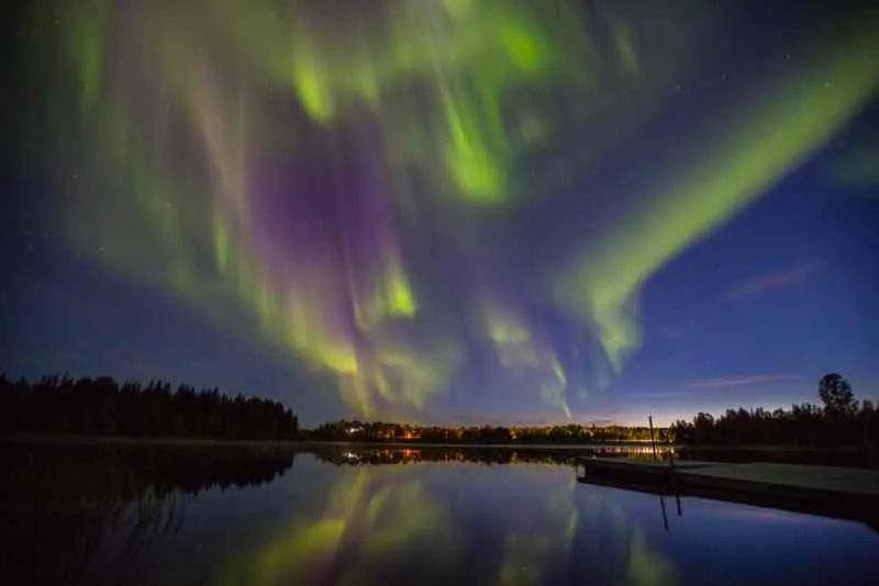 L'aurora boreale in Svezia