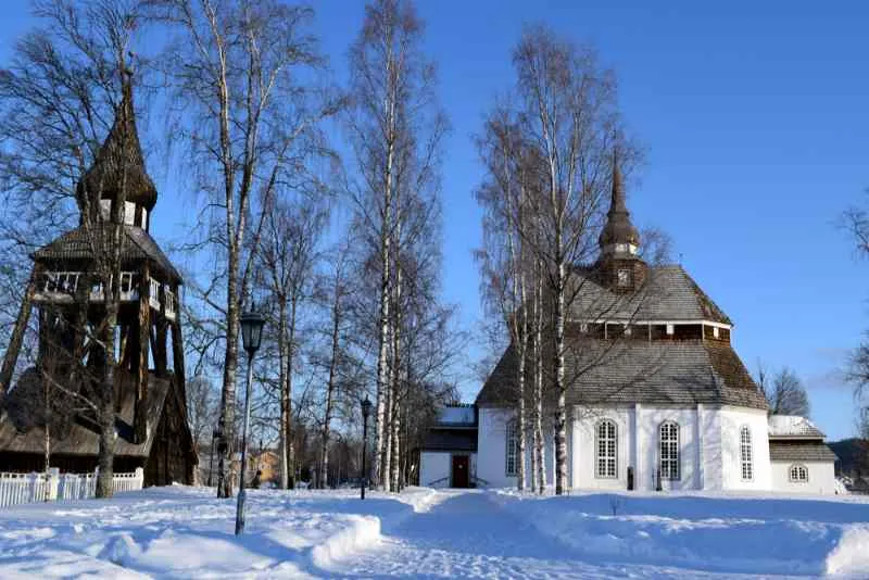 Città di montagna in Svezia