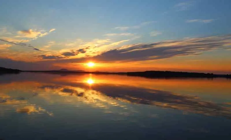 El sol de medianoche en Suecia