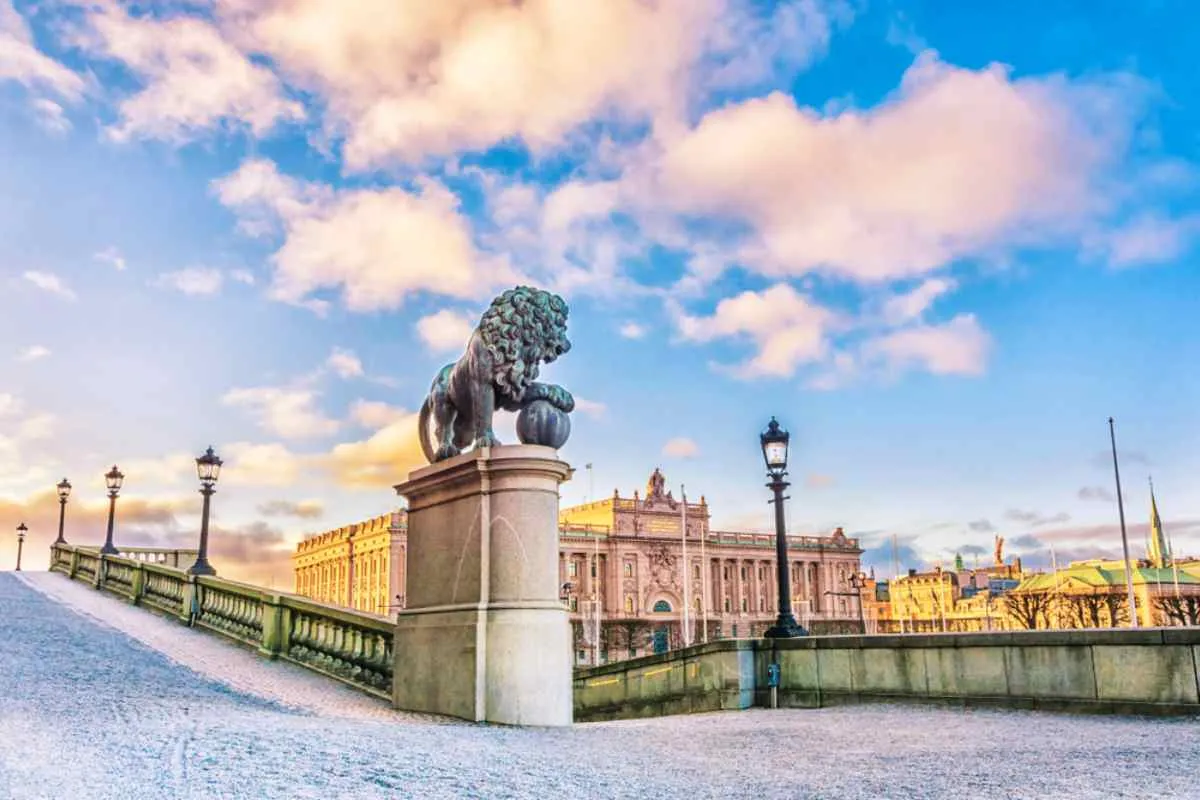 Accès au palais royal de Suède