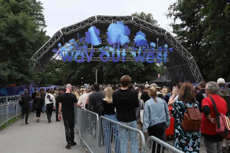 Vista generale del palco al festival Way Out West a Göteborg, in Svezia.