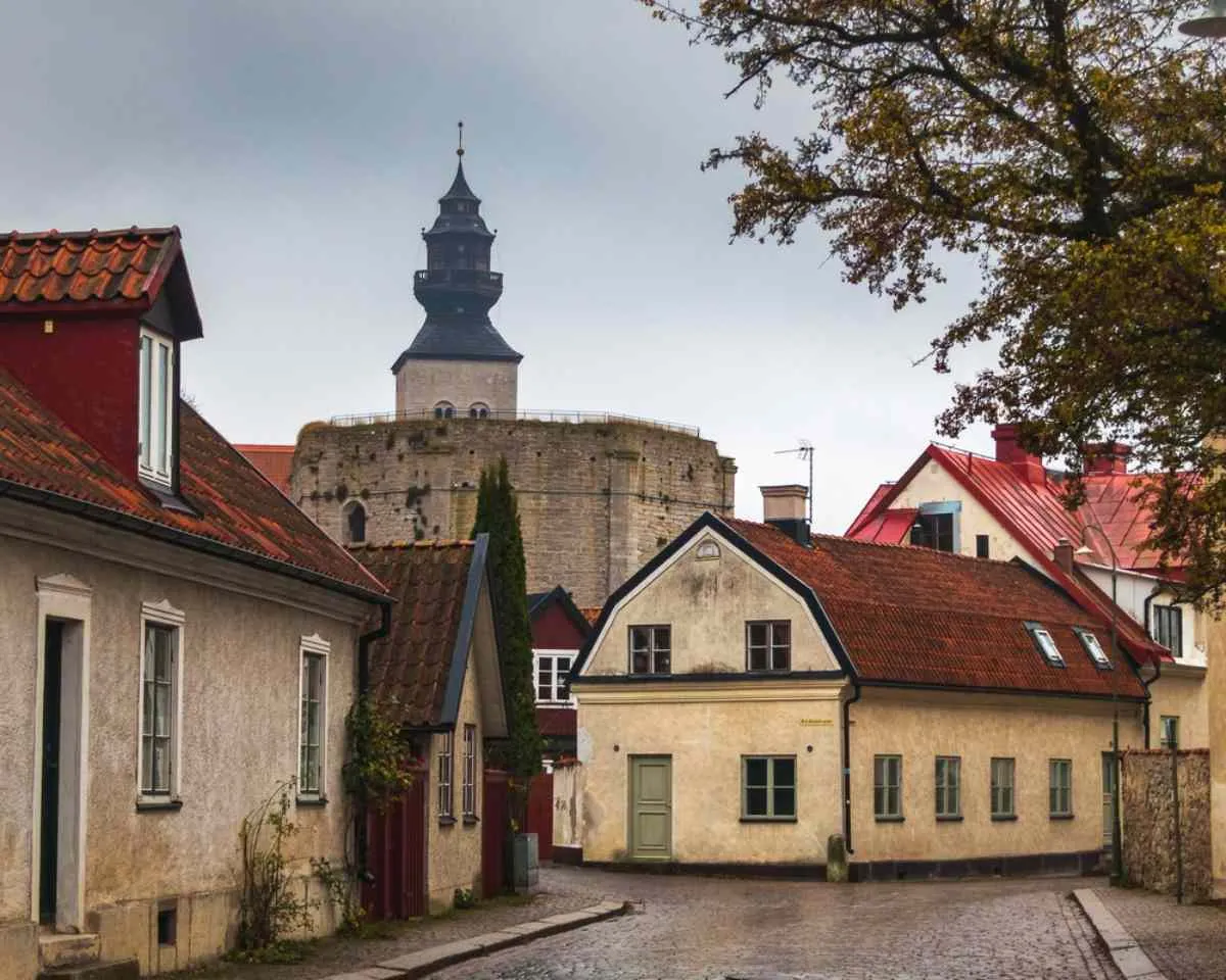 Il centro storico medievale della città di Visby in Svezia