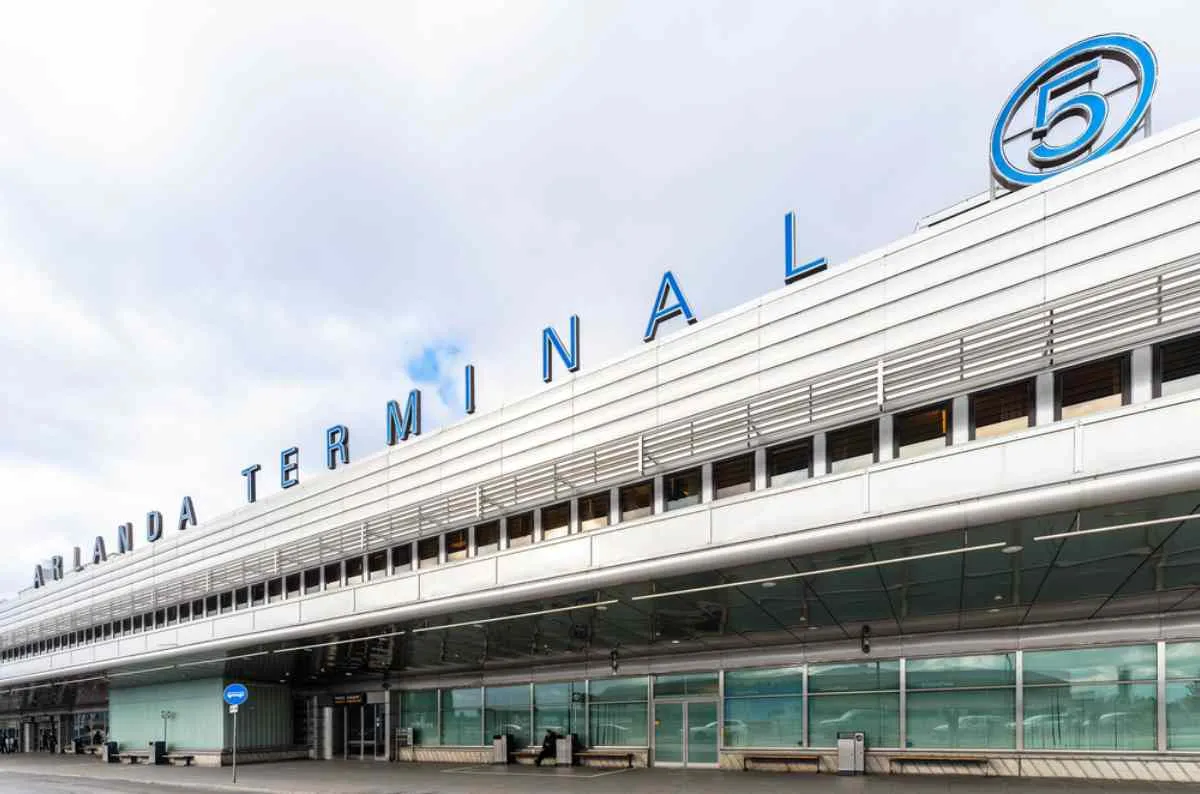 Facciata dell’aeroporto internazionale di Arlanda a Stoccolma