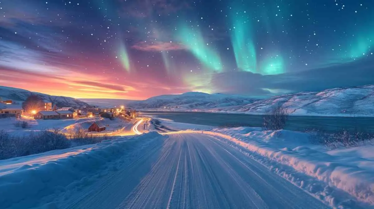 Gli inverni svedesi con l’aurora boreale