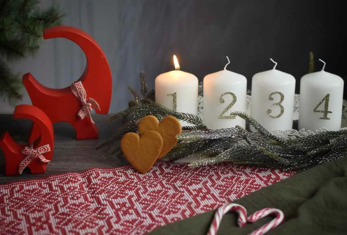 Bougies de l'Avent pour Noël en Suède