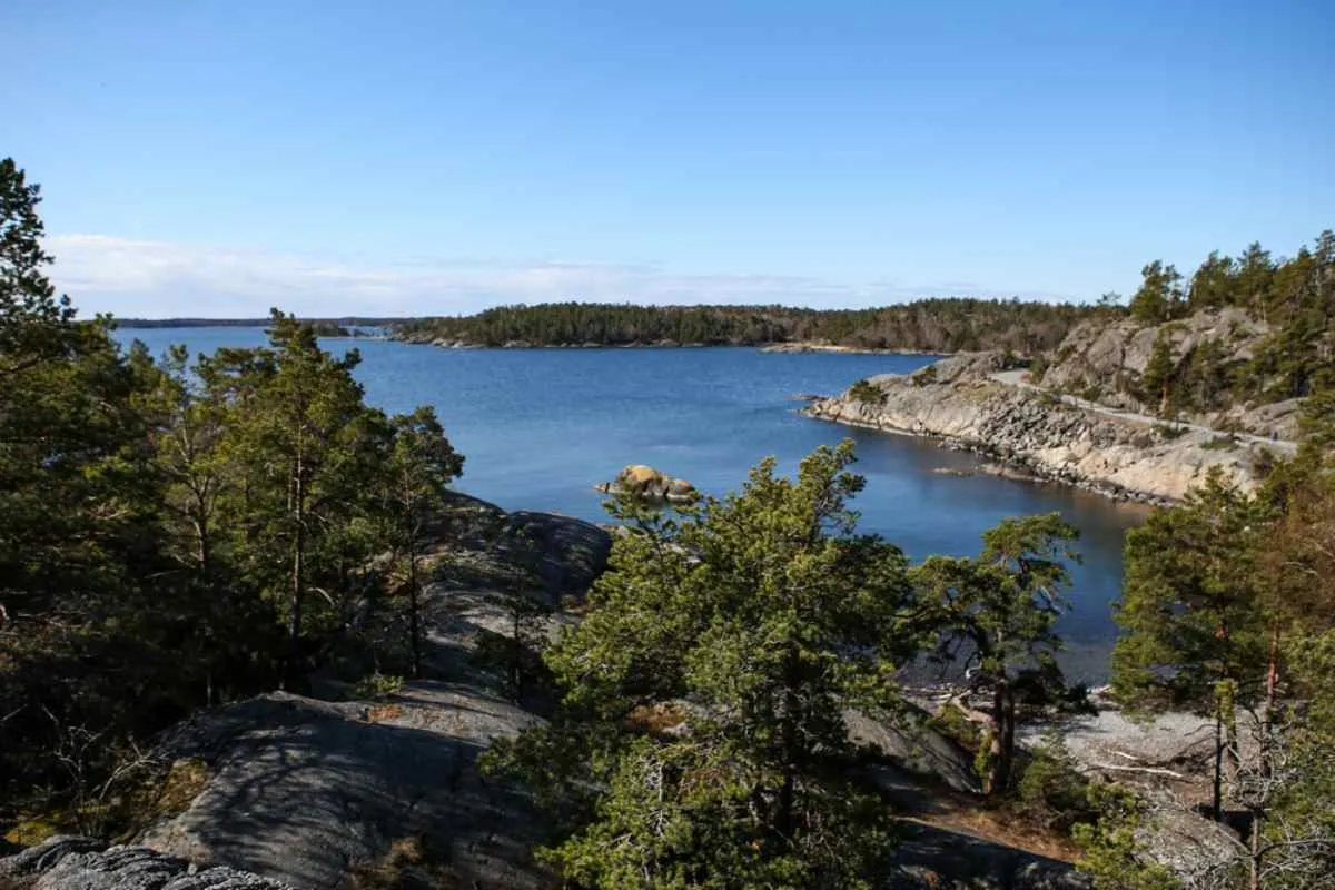 Vista aérea del paisaje de Nynashamn