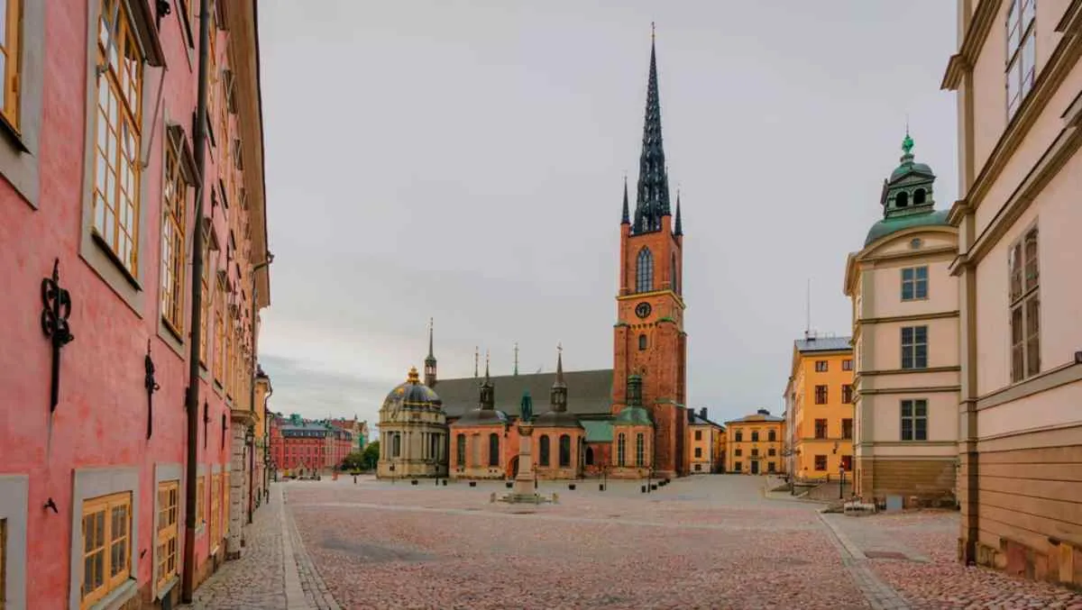 Vue panoramique de l'église de Riddarholmen