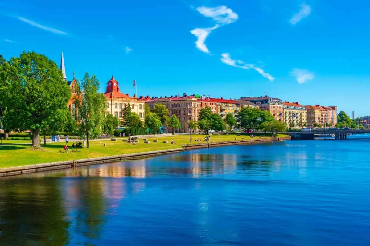 La ciudad de Halmstad, zona del puerto