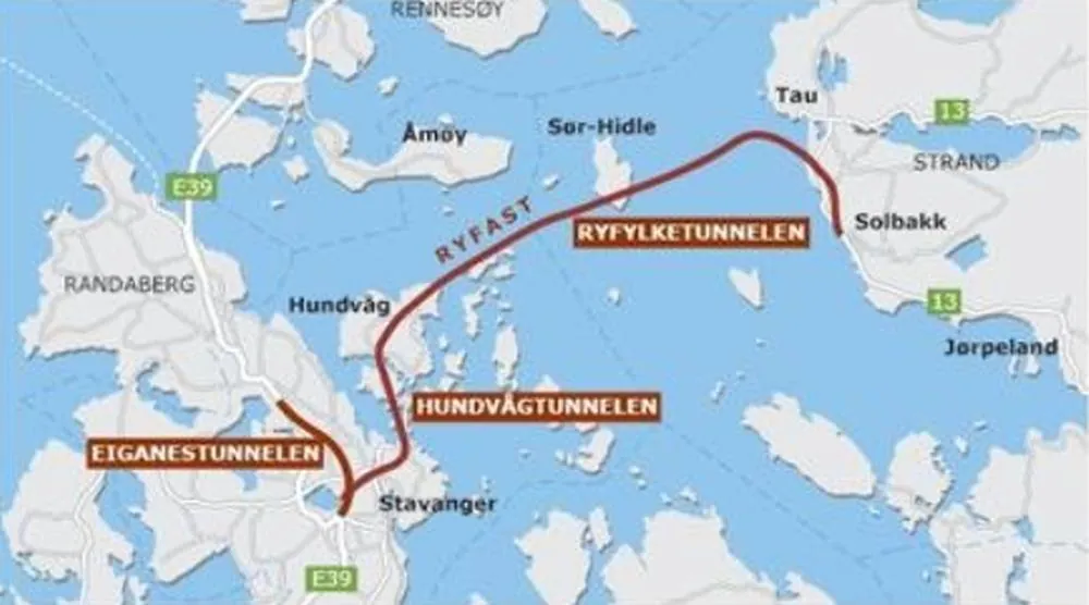 Mapa del túnel de Ryfast