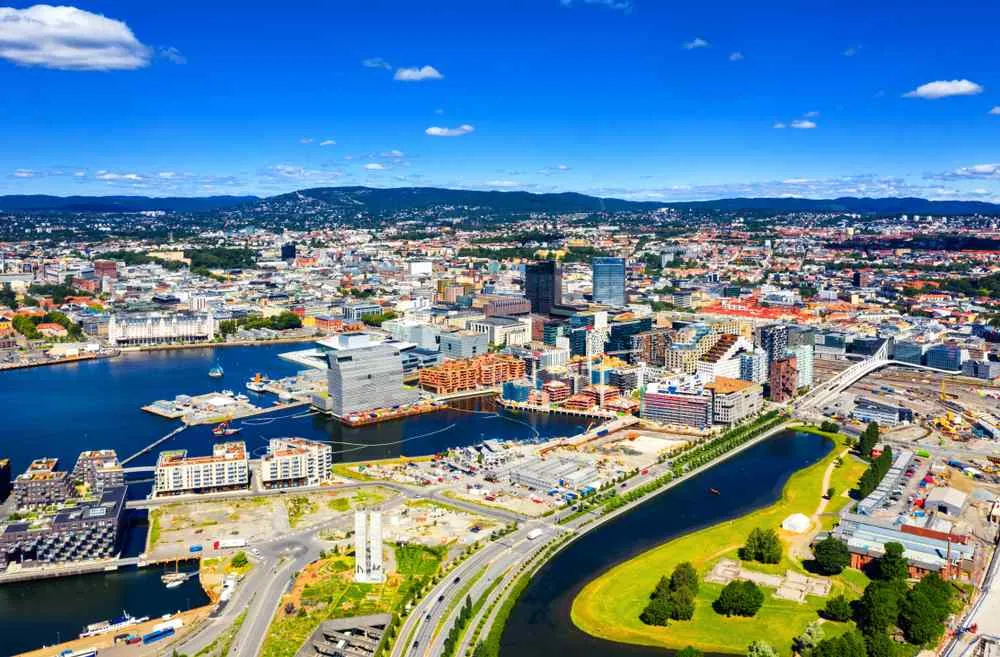 Der Fluss Akerselva in Oslo