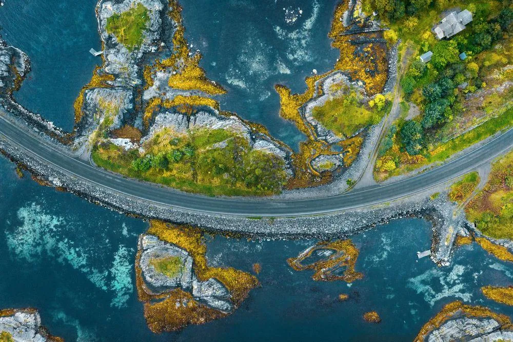 Vue aérienne de la Route de l’Atlantique