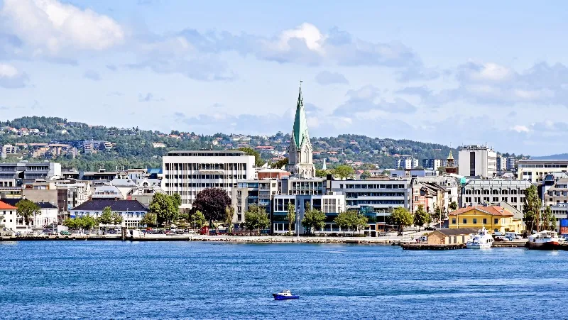 Vue panoramique de Kristiansand – Sud de la Norvège