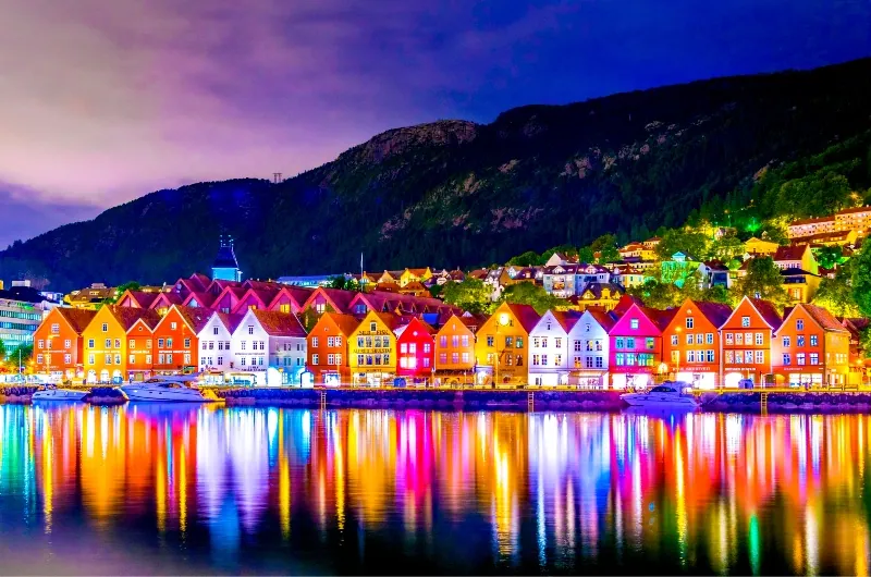 Vue spectaculaire sur l'ancien quai hanséatique - Tout sur Bergen, en Norvège